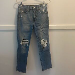 Madewell distressed denim, the perfect vintage jean, size 27